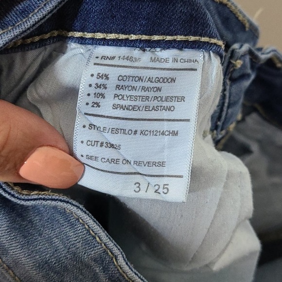 KanCan Mid Rise Skinny Blue Jeans Size 3/25 - Picture 8 of 8